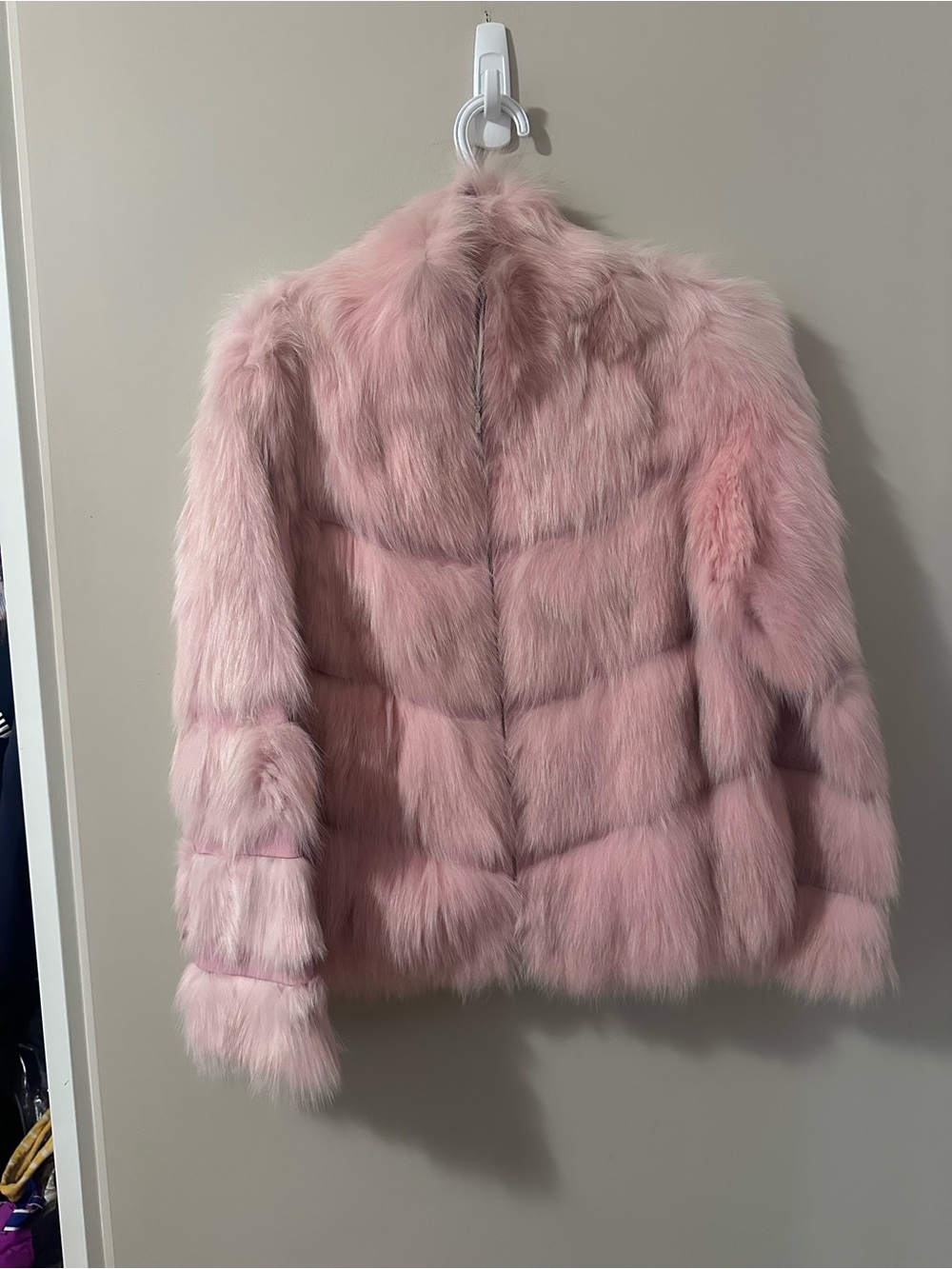 Vintage Pink Rabbit Fur Jacket